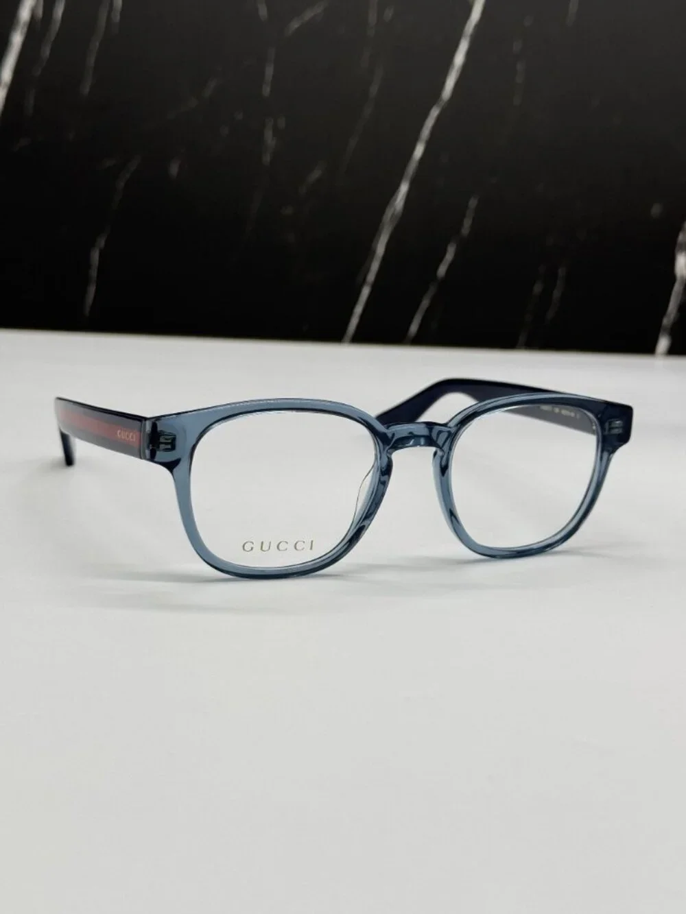 NEW GUCCI GG0927O 006 CLEAR BLUE GUCCI EYEGLASSES